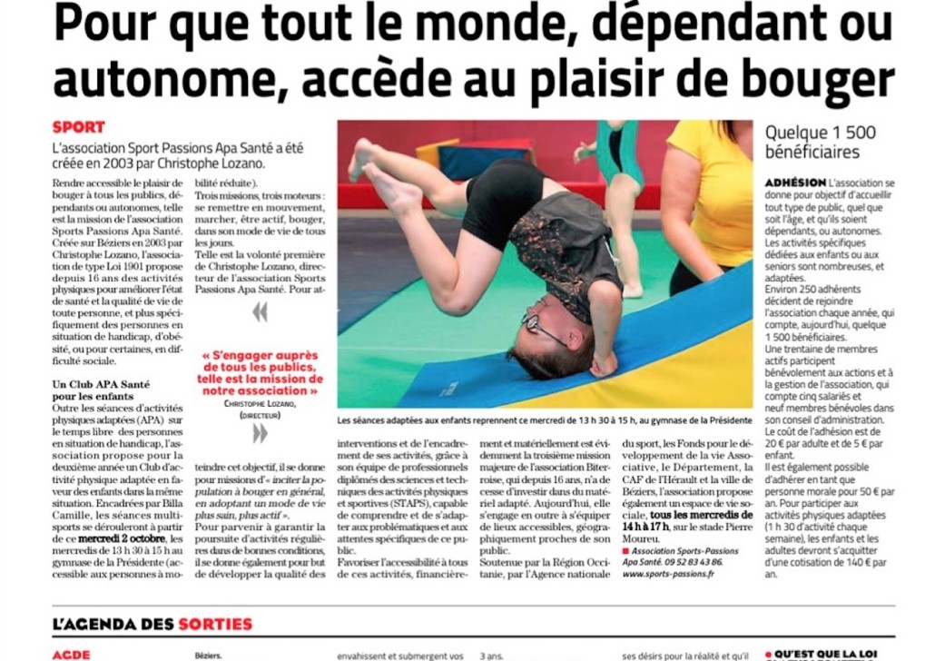 Midi libre 02-10-2019 Club enfants